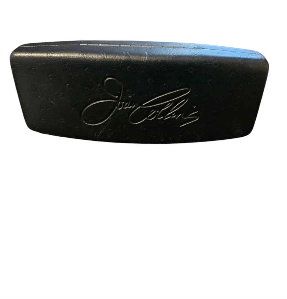 Joan Collins Black Leather Eyeglass Hard Case